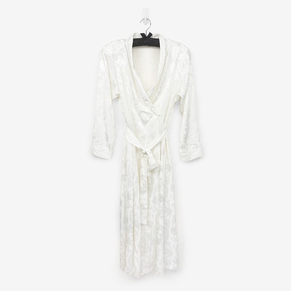 Victoria's Secret Floral Jacquard Robe Size P/S Vintage Gold Label Bridal